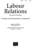 Labour Relations SECOND EDITION PH SERIES IN HUMAN RESOURCES MANAGEMENT LARRY SUFFIELD LAMBTON COLLEGE ANDREWTEMPLER, SERIES EDITOR