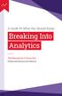 A Guide To What You Should Know: Breaking Into Analytics