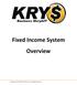 Fixed Income System Overview