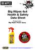 Big Wipes 4x4 Health & Safety Data Sheet