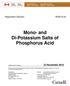 Mono- and Di-Potassium Salts of Phosphorus Acid