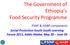 The Government of Ethiopia s Food Security Programme