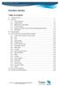 E. Executive summary. Table of contents