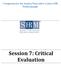 Competencies for Senior/Executive-Career HR Professionals. Session 7: Critical Evaluation