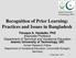 Recognition of Prior Learning: Practices and Issues in Bangladesh