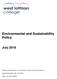 Environmental and Sustainability Policy