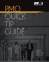 PMO QUICK TIP GUIDE EXPANDING THE VALUE OF YOUR PMO