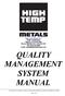 QUALITY MANAGEMENT SYSTEM MANUAL