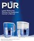 Lead Reducing Pitcher & Dispenser Owner s Manual