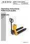 Operating instructions Pallet truck scales
