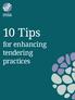 10 Tips. for enhancing tendering practices