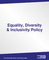 Equality, Diversity & Inclusivity Policy