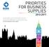 PRIORITIES FOR BUSINESS SUPPLIES