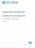 Independent Healthcare Quality of Care Approach. Self-evaluation a practical guide