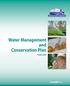 Water Management and Conservation Plan