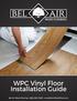 WPC Vinyl Floor Installation Guide