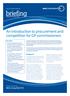 An introduction to procurement and competition for GP commissioners