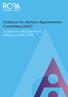 Guidance for Advisory Appointments Committees (AAC) Guidance for HR Departments setting up an AAC 2018