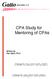 CPA Study for Mentoring of CPAs