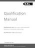 Qualification Manual