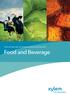APPLICATIONS AND SUSTAINABLE WATER SOLUTIONS FOR. Food and Beverage