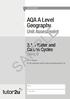 SAMPLE. AQA A Level Geography. Unit Assessment Water and Carbon Cycles (Edition 1)