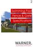 Swimming Pool Fence & Gate Specifications