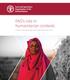 FAO s role in humanitarian contexts. Saving lives through stronger, more resilient livelihoods in 2018