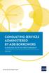 CONSULTING SERVICES ADMINISTERED BY ADB BORROWERS