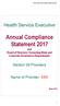 Annual Compliance Statement 2017 and Board of Directors / Governing Body and Corporate Governance Requirements