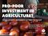 Pro-poor investment in agriculture?