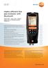 Highly efficient flue gas analyser with Bluetooth