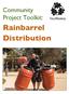 Community Project Toolkit: Rainbarrel Distribution