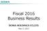 Fiscal 2016 Business Results. May 17, 2017