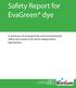 Safety Report for EvaGreen dye