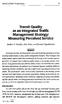 Transit Quality as an Integrated Traffic Management Strategy: Measuring Perceived Service