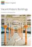 Vacant Historic Buildings. Guidelines on Managing Risks
