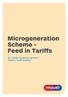 Microgeneration Scheme - Feed in Tariffs. Our Guide to joining npower s Feed in Tariff Scheme