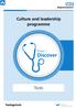 Improvement. Culture and leadership programme. Phase 1. Discover. Tools