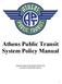 Athens Public Transit System Policy Manual