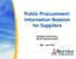 Public Procurement: Information Session for Suppliers