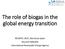The role of biogas in the global energy transition. REGATEC 2015, Barcelona Spain Shunichi NAKADA International Renewable Energy Agency