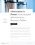 Information is Power: How Hospital Administrators. Research Online