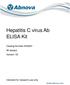 Hepatitis C virus Ab ELISA Kit