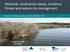 Wetlands: biodiversity values, condition, threats and options for management