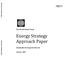 Energy Strategy Approach Paper