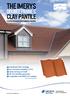 The IMERYS. Clay PANtile DOUBLE PANNE S. A classic appearance with economical coverage