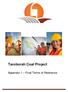 Taroborah Coal Project. Appendix 1 Final Terms of Reference