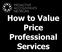 How to Value Price Professional Services