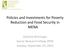Policies and Investments for Poverty Reduction and Food Security in MENA